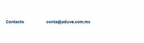 &nbsp;Contacto conta@aduve.com.mx 